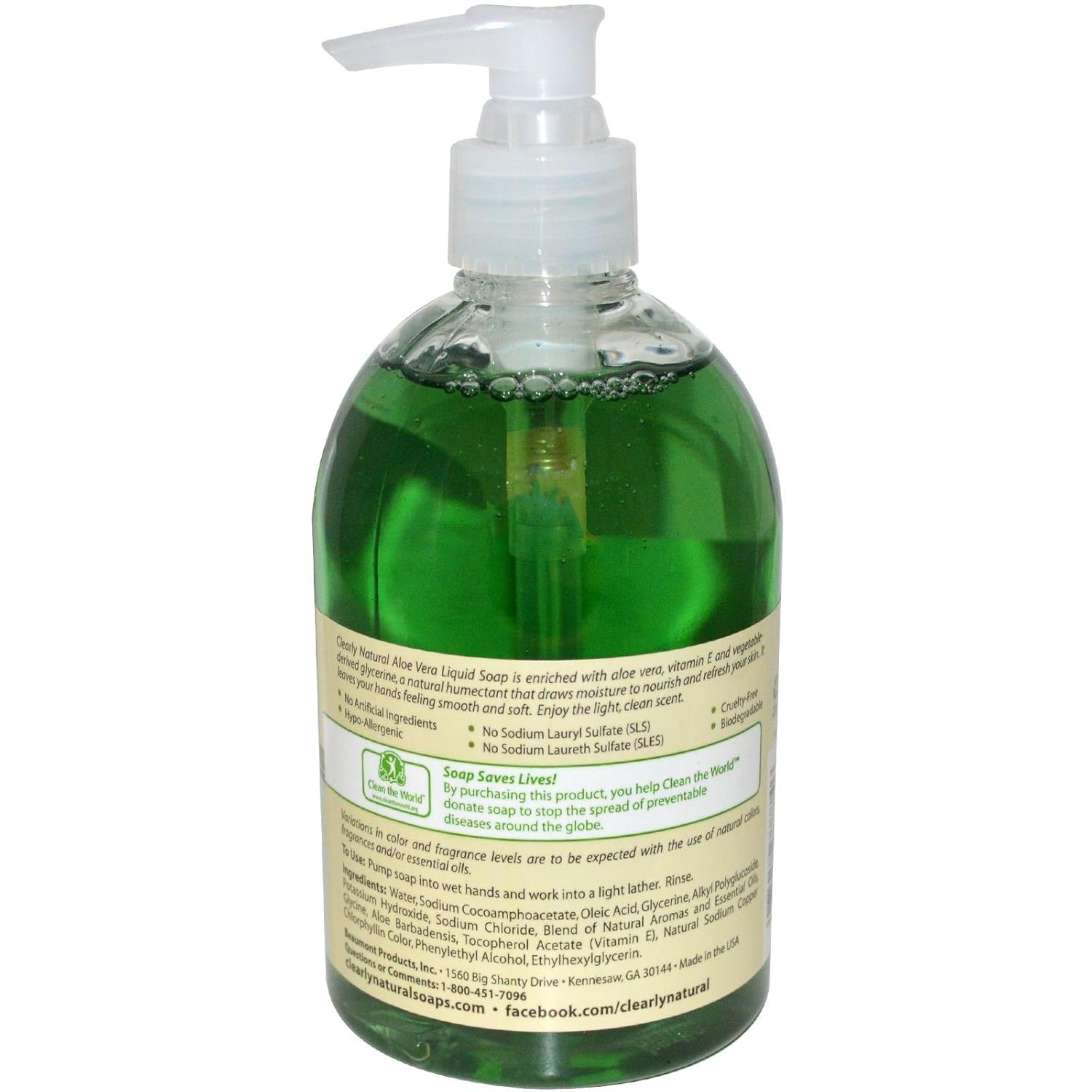 Clearly Natural Liquid Hand Soap With Aloe Vera - 12 Oz : Hand Washes : Beauty & Personal Care