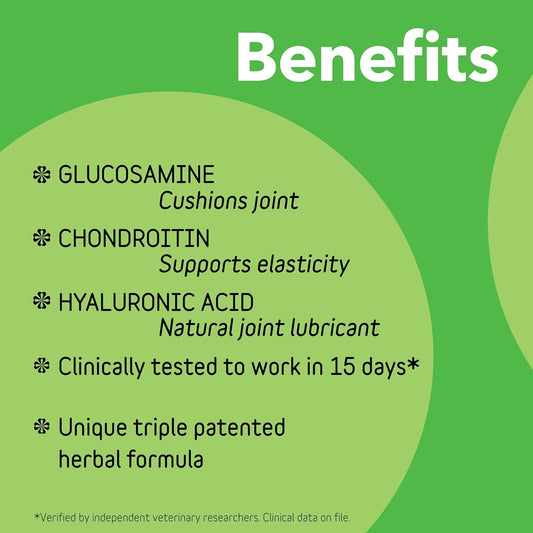 InClover Connectin Hip and Joint Supplement for Dogs. Combines Glucosamine, Chondroitin and Hyaluronic Acid with Herbs for Comfort and Mobility