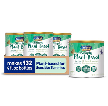 Enfamil Prosobee Plant Based Baby Formula, For Sensitive Tummies, Soy-Based Plant Sourced Protein, Vitamins For Immune Support, Lactose-Free, Milk Free, Gluten Free, 20.9 Oz Can, 4 Count