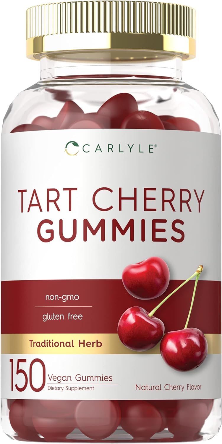 Carlyle Tart Cherry Gummies | 2000mg | 150 Count | Cherry Flavor | Vegan, Non-GMO, and Gluten Free Formula