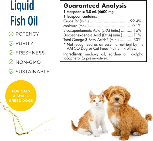 Nordic Naturals Omega-3 Pet, Unflavored - 2 Oz - 304 Mg Omega-3 Per One Ml - Fish Oil For Small Dogs & Cats With Epa & Dha - Promotes Heart, Skin, Coat, Joint, & Immune Health