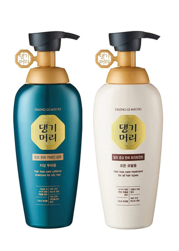 Daeng Gi Meo Ri Hair Loss Care Set - Shampoo For Oily Hair + Treatment For All Hair Types, 13.5 Fl. Oz. Each