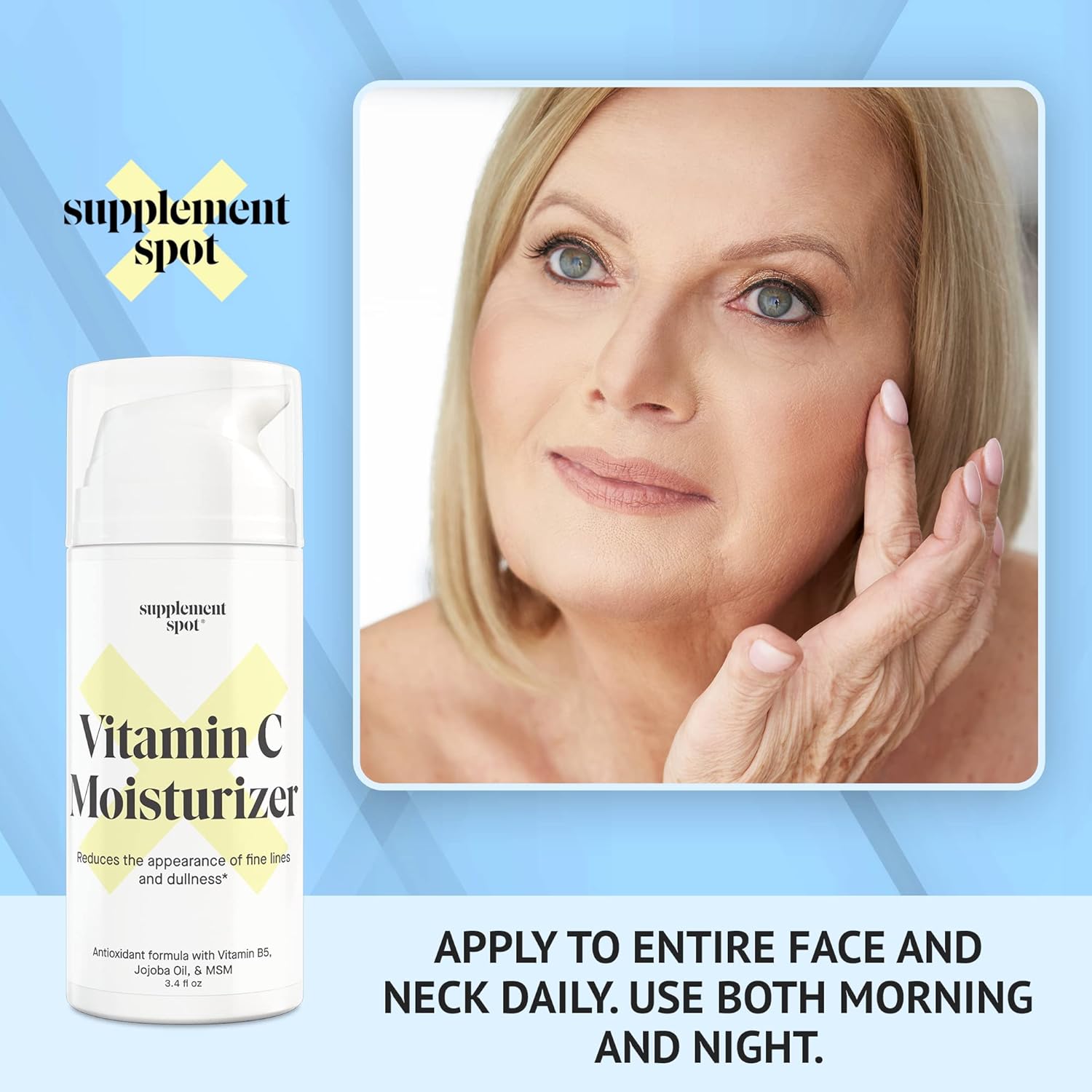 Supplement Spot Antioxidant C Moisturizer - Revitalizing Vitamin Lotion W/Vitamin E Oil & Jojoba Oil – Vitamin Face Moisturizer For Fine Lines & Wrinkles - Suitable For All Skin Types : Beauty & Personal Care