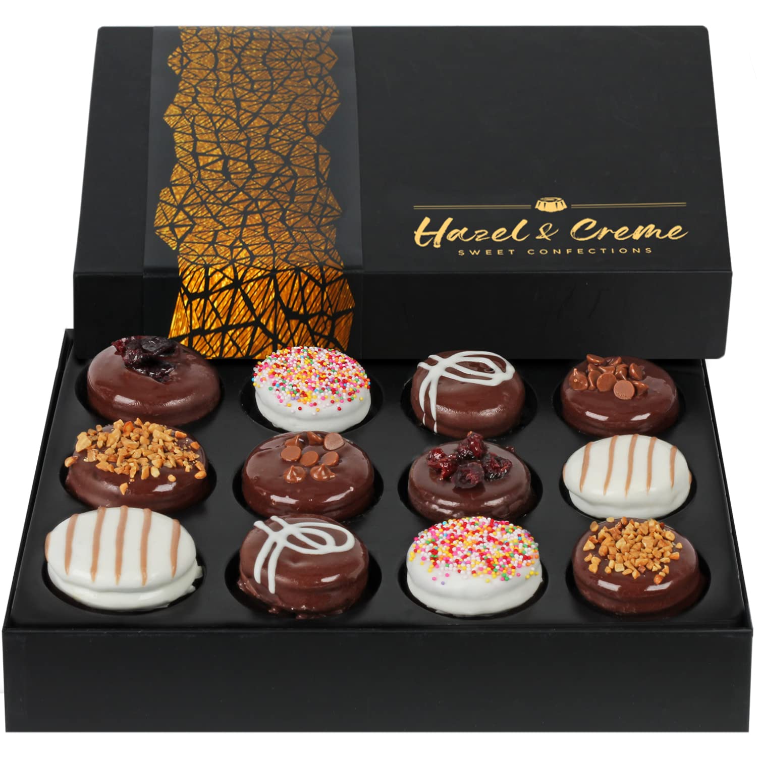 Chocolate Cookie Gift Basket - Cookie Gift Box - Dark Chocolate Covered Cookies - Vegan Cookies Gifts - Gourmet Cookies For Birthday