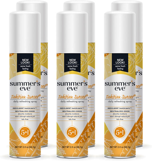 Summer'S Eve Feminine Spray Tahitian Sunset 6 Pack And Blissful Escape 3 Pack