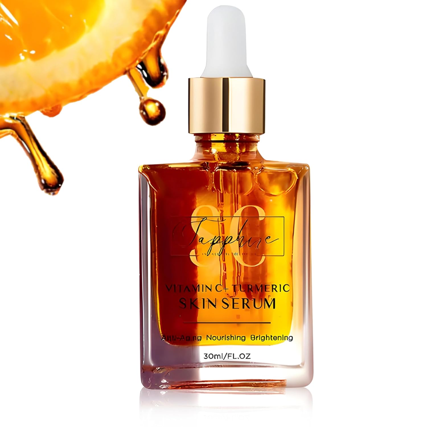 Sc Sapphire'S Vit C Ascorbic Acid & Turmeric Elixir | A Daily Essential For Skincare, Revitalizing Dull, Dry Skin | Calming Sensitive Or Stressed Skin | Hydrating Winter Solution | 1Oz. (2)