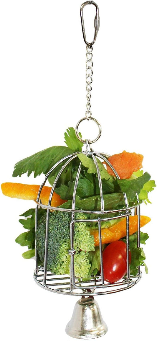 Fruit And Veggie Basket - Durable Treat Foraging Cage Accessory Toy - Squirrels, Chinchillas, Prairie Dogs, Degus, Sugar Gliders, Skunks, Opossums, Marmosets, Rabbits, Guinea Pigs & Other Small Pets