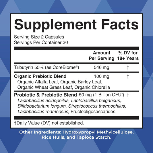 Maryruth'S Complete Gut Health+ Capsules | 5 Probiotic Blend | Butyrate | Corebiome® | Vegan Gut Support | Support Gastrointestinal Health & Microbiome | 2 Capsules Daily | 30 Servings