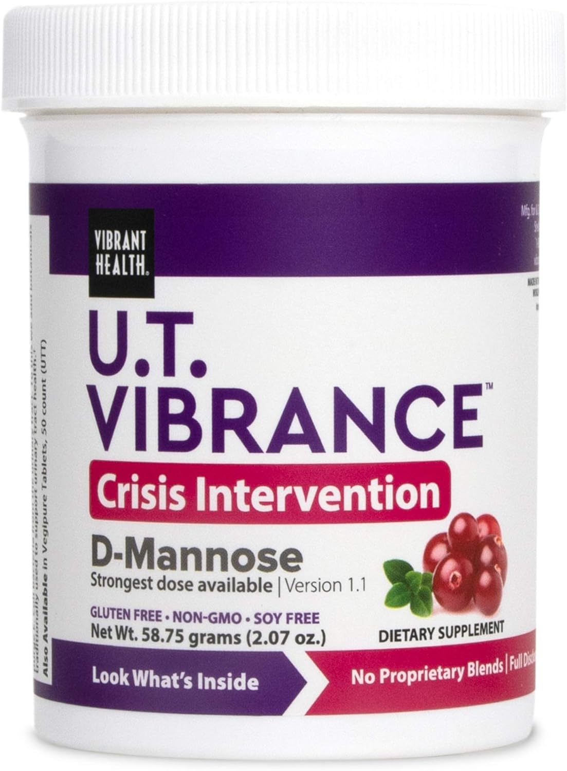 Vibrant Health, U.T. Vibrance Powder, Crisis Intervention for Urinary Tract Health, 10 Servings