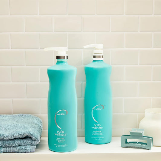Malibu C Scalp Wellness Conditioner - Scalp Soothing Hair Conditioner With Eucalyptus + Spearmint Oil - Sulfate-Free Moisturizing Dry Scalp Conditioner