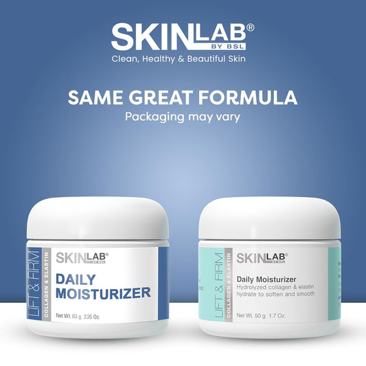 Skin Lab Lift & Firm Daily Moisturizer - Hydrolyzed Collagen & Elastin, Vitamin C And Vitamin E To Moisturize, Soften & Soothe Fine Lines And Wrinkles 1.7 Oz