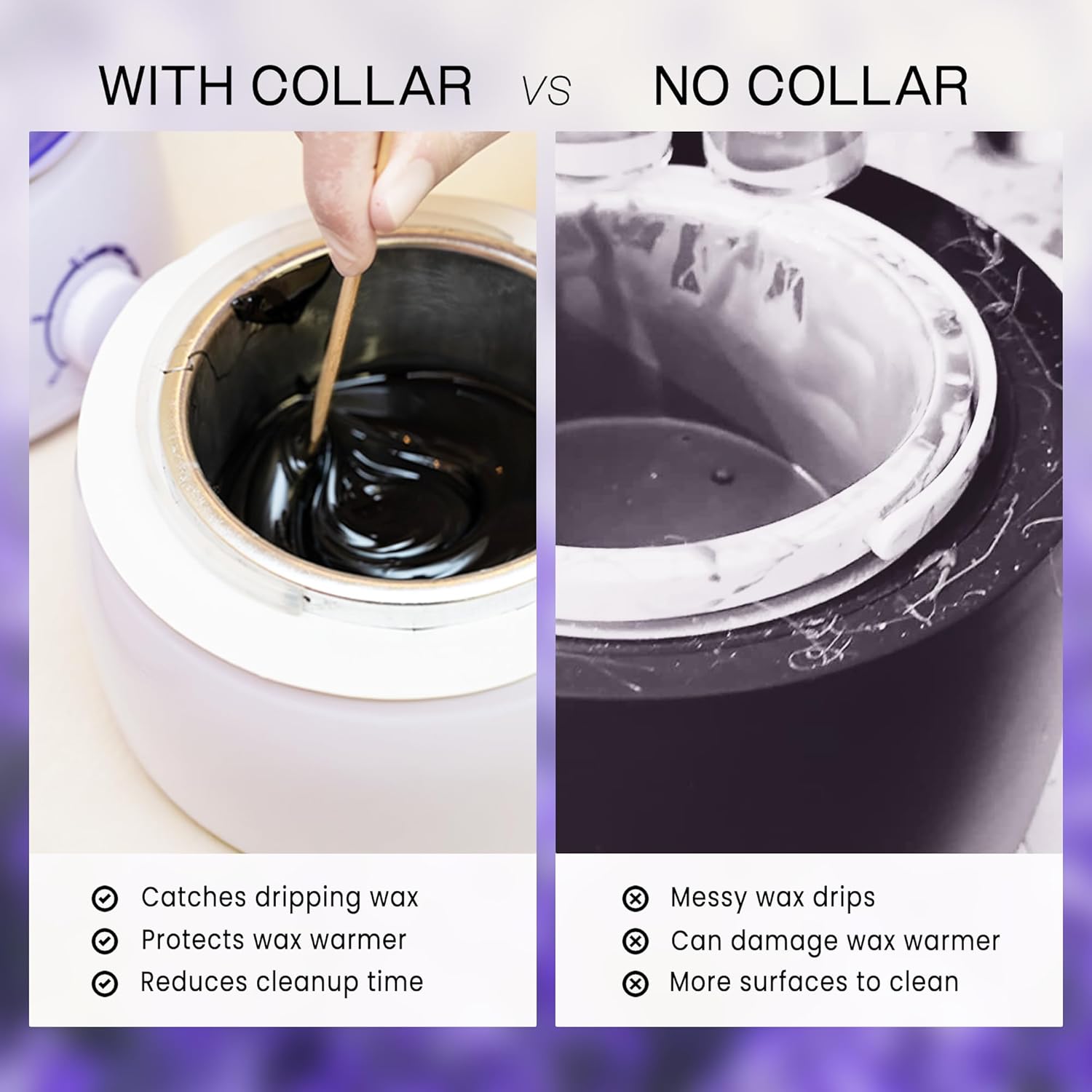 Beauticom (Bulk Quantity: 1000 Pieces) Wax Warmer Universal Protective Collars Ring For 14Oz Wax Can : Beauty & Personal Care