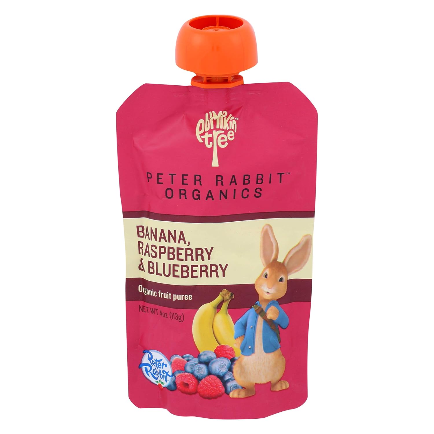 Peter Rabbit Organics Baby Raspberry Banana Blueberry, 4 Oz