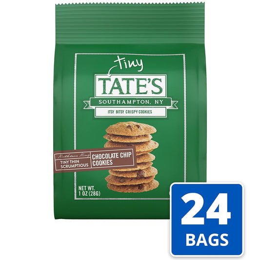 Tate'S Bake Shop Tiny Chocolate Chip Cookies, 24 - 1 Oz Bags