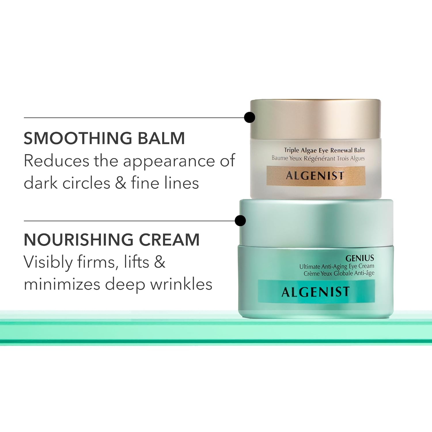 Algenist Triple Algae Eye Renewal Balm - Firming + Smoothing Cream With Alguronic Acid To Help Reduce The Appearance Of Dark Circles, Bags, Puffiness, Fine Lines + Wrinkles (15Ml) : Beauty & Personal Care