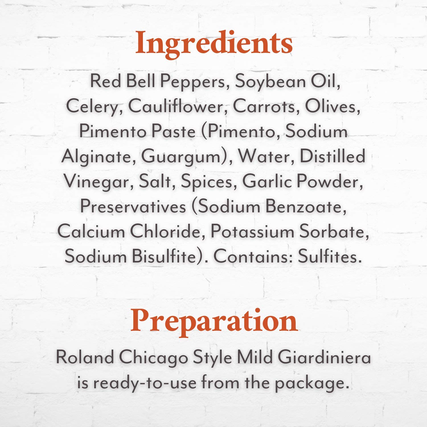 Roland Foods Chicago Style Mild Giardiniera, Italian Pepper Relish, Sourced in the USA, 56-Ounce Pouch : Grocery & Gourmet Food