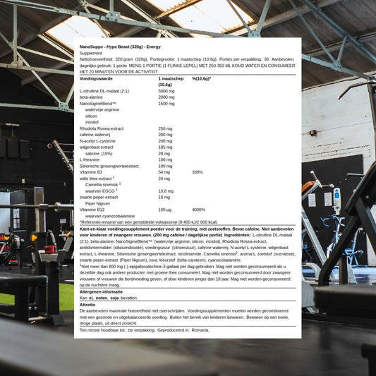 Nanosupps Hype Beast (320G) Energy - Pre-Workout - Pre-Workout Booster