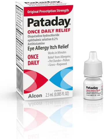 Pataday Once Daily Relief Allergy Eye Drops By Alcon, For Eye Allergy Itch Relief, 2.5 Ml (Pack Of 1)