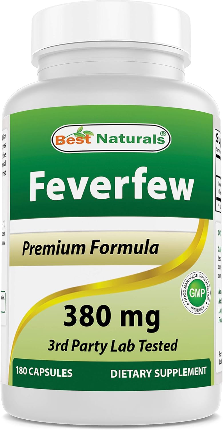Best Naturals Feverfew 380 Mg 180 Capsules : Health & Household