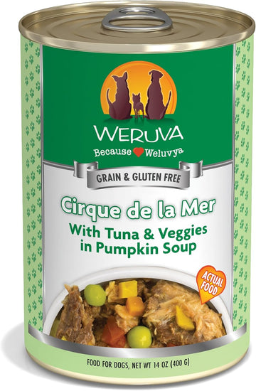 Weruva Classic Dog Food, Cirque De La Mer With Tuna & Veggies In Gravy, 14Oz Can (Pack Of 12)