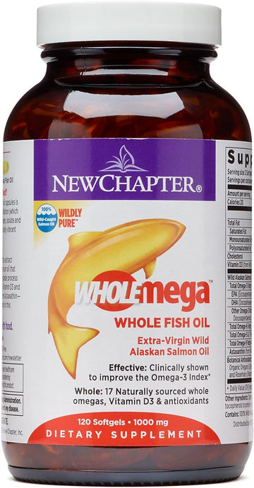 New Chapter, Wholemega Whole Fish Oil, 120 Soft Gels