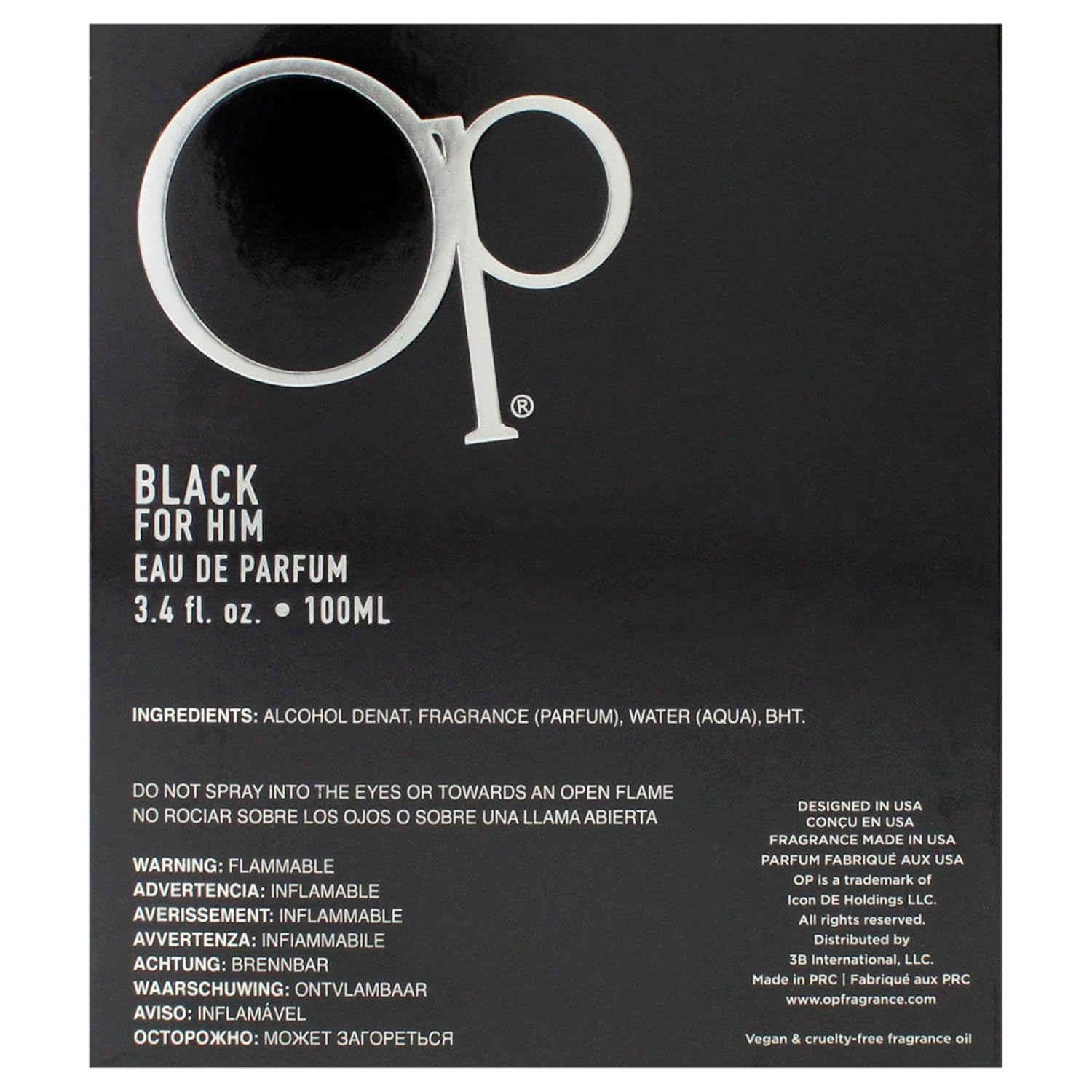 Ocean Pacific Op Black Edt For Men, 3.4 Oz : Beauty & Personal Care