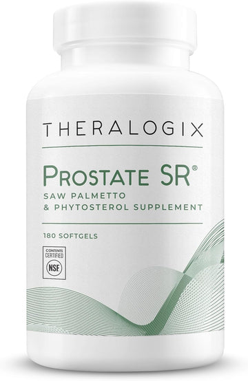 Theralogix Prostate Sr Saw Palmetto & Beta-Sitosterol Supplement - Supports Healthy Urinary Tract Function In Men* - 90-Day Supply - Nsf Certified - 180 Softgels