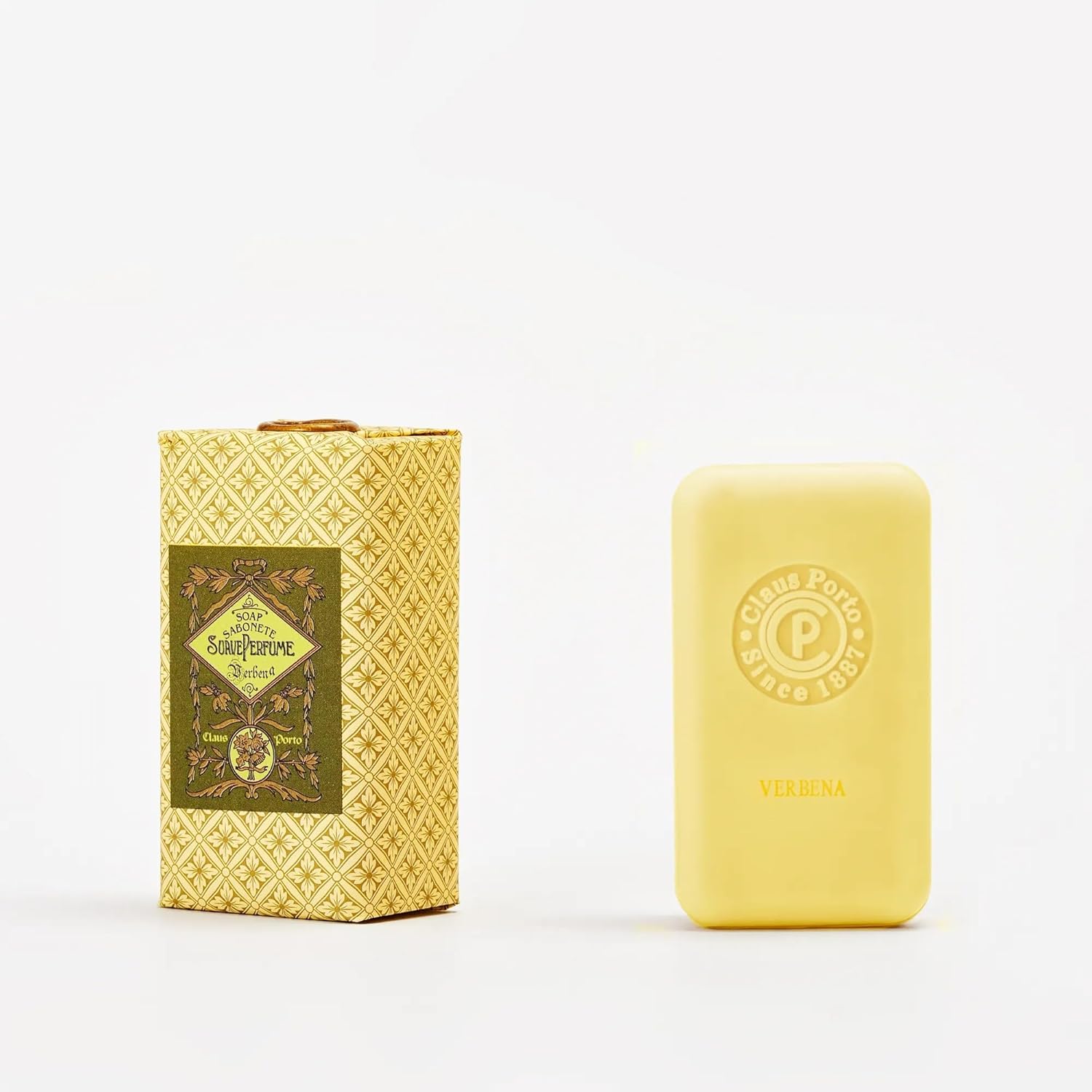 Claus Porto - Suave Perfume Verbena Body Soap For Men + Women | Soothing, Cleansing, Nourishing | Handcrafted, Aromatic, Fresh, Light (150G | 5.3 Oz)
