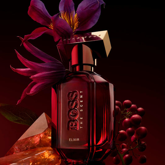 BOSS The Scent Elixir for Her - Ambery Fragrance with Notes of Pink Peppercorn, Atropa Belladonna Flower and Amber Accord - High Longevity - 50ml : Amazon.co.uk: Beauty