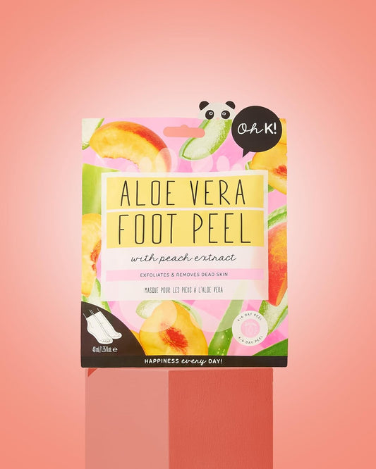 Oh K! Aloe Vera Foot Socks, For Dry Hard Skin, Aloe Vera Scent, Vegan And Cruelty Free, 65G