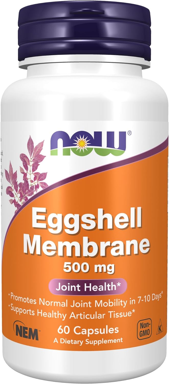 Now Foods Supplements, Eggshell Membrane (A Unique Biological Matrix Composed Of Major Joint Constituents) 500 Mg, 60 Veg Capsules