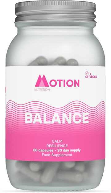 Motion Nutrition Hormone Balance (60 Capsules) | Acclaimed Stress Relief For Calm Resilience On Tap | Avoid Burnout | Take Better Decisions | A Worry Free You | No Unsafe Stimulants | Made In Uk