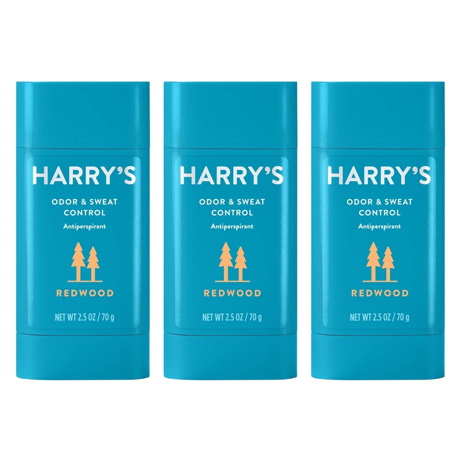 Harry's Deodorant & Antiperspirant - Odor & Sweat Control Antiperspirant for Men - Redwood, 2.5 Oz (Pack of 3)