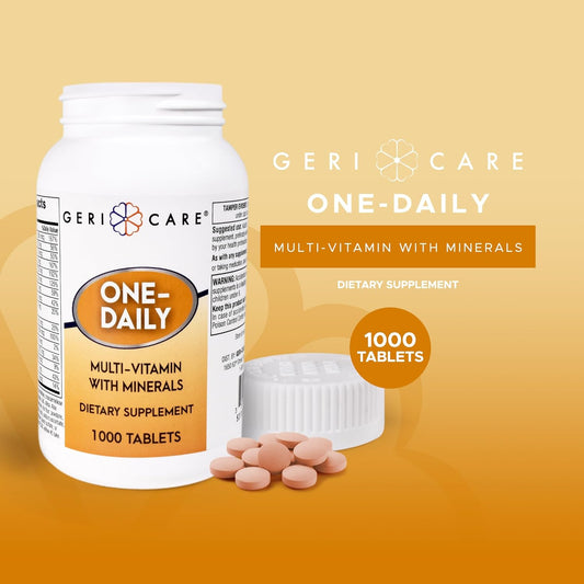 Gericare One-Daily Multivitamins With Minerals For Men & Women (1000 Tablets) High-Potency Multi-Vitamin & Multimineral Dietary Supplement For Immunity, Energy| Complete Daily Nutritional Support