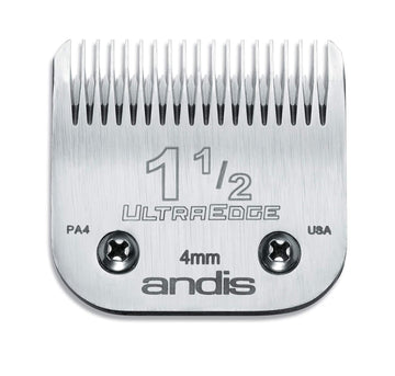 Andis – 64077, Ultra Edge Carbon-Infused Steel Detachable Clipper Blade - Chrome Finish Resists Rust With Extends Edge Life, Compatible All Andis Series - Size 1-1/2, 5/32-Inch Cut Length, Silver