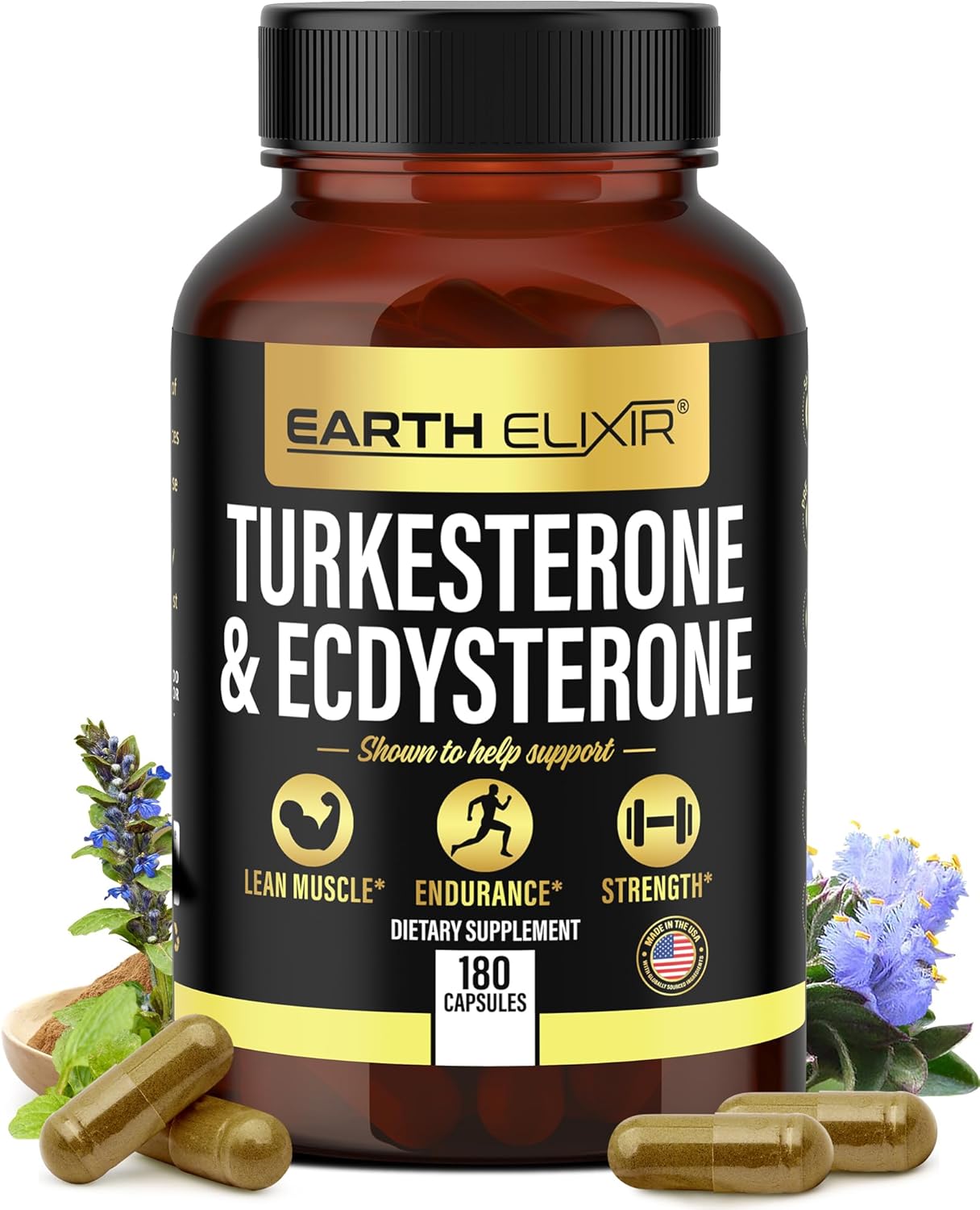 Turkesterone & Ecdysterone – High Potency Turkesterone Supplement For Men & Women With 95% Beta Ecdysterone & Hydroxypropyl Beta Cyclodextrin – 180 Capsules, 45-Day Supply