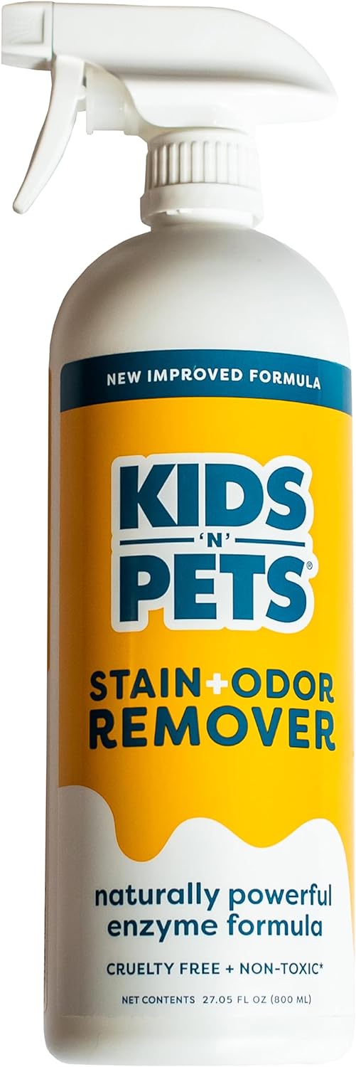 KIDS 'N' PETS - Instant All-Purpose Stain & Odor Remover – 27 fl oz - Permanently Eliminates Tough Stains & Odors – Even Urine Odors - No Harsh Chemicals, Non-Toxic & Child Safe, Multi-Color