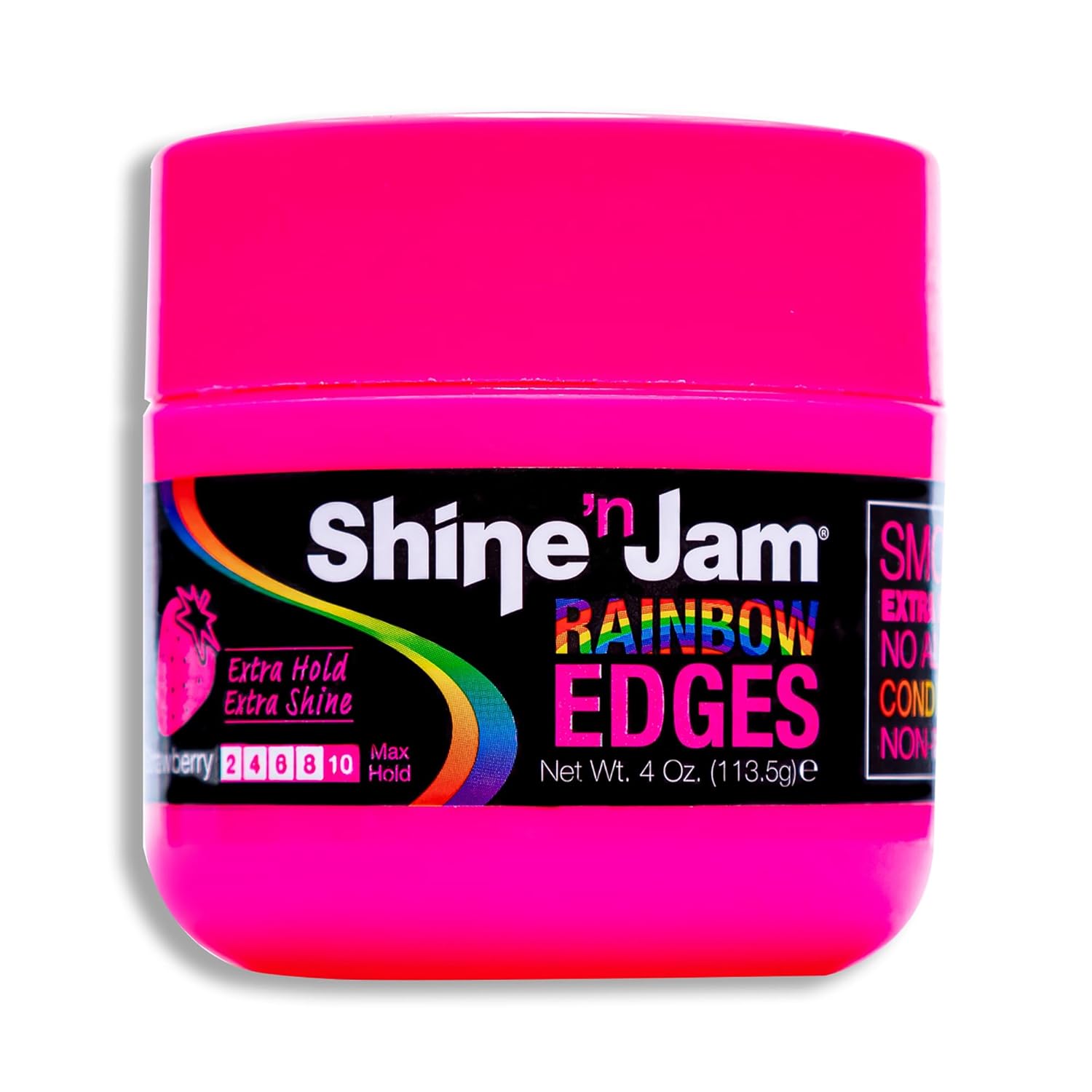 Ampro Shine-N-Jam Rainbow Edges - Curly Hair Gel For Women - Styling Gel For Women - Strengthens With Silk Protein - Banana Pudding - 4 Oz