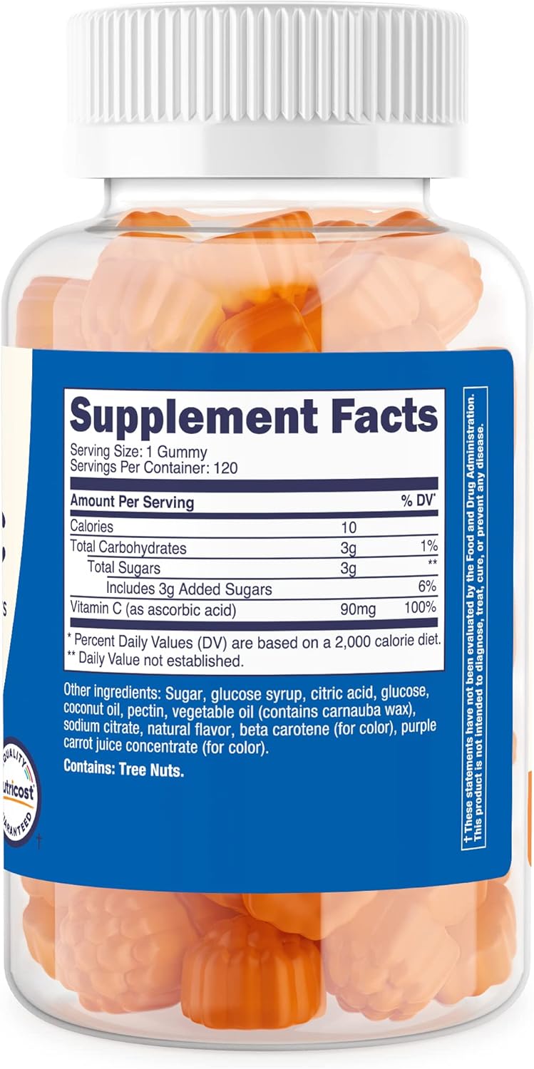 Nutricost Kids Vitamin C Gummies (90mg), 120 Gummies - Natural Flavors, Natural Colors, Gluten Free, No Corn Syrup