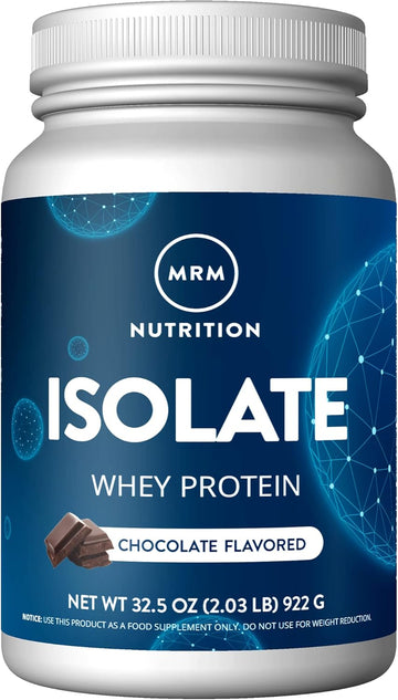 Mrm Nutrition Isolate Whey Protein | Chocolate Flavored | 24G Protein | Added Bcaas + Glutamine | With Digestive Enzymes | Hormone + Antibiotic Free | 29 Servings