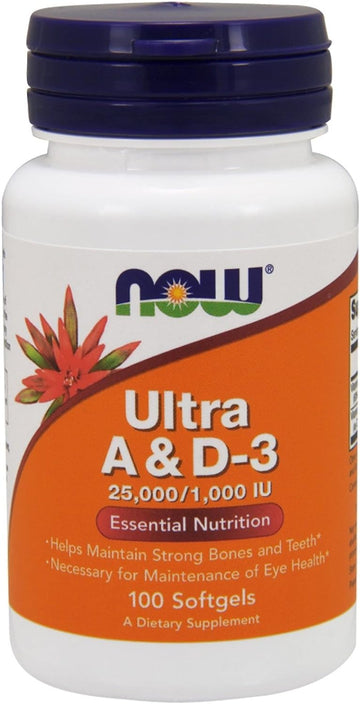 Ultra A & D3, 100 Softgels by Now Foods (Pack of 3)