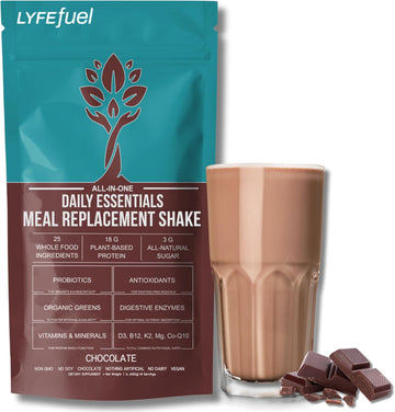 Meal Replacement Shake - Nutritious Plant Based Organic Protein Powder (Chocolate, 24 Servings) - Meal Replacement & Snack For Breakfast - Keto, Vegan, Low Carb, Soy-Free, Gluten-Free