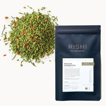 Rishi Tea Organic Matcha Genmaicha Green Tea - Sencha And Bancha Green Teas With Roasted Rice Breakfast Tea, Ideal For Hot Or Iced Tea - 8.82 Ounces, 20+ Servings