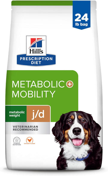 Hill'S Prescription Diet Metabolic + Mobility, Weight + J/D Joint Care Chicken Flavor Dry Dog Food, Veterinary Diet, 24 Lb. Bag