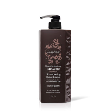 Saphira Mineral Moisturizing Shampoo, Hydration And Shine For Dry, Damaged, Permed Or Chemically Treated Hair And Scalp, Sulfate-Free, Paraben-Free, Vegan, Prevents Frizz And Split Ends