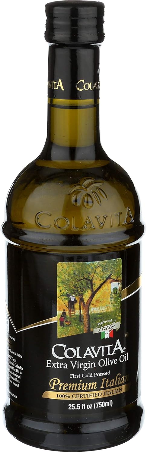 Colavita Premium Italian Extra Virgin Olive Oil, 25.5 Fl Oz (Pack of 2), Glass Bottles - Packaging May Vary : Grocery & Gourmet Food