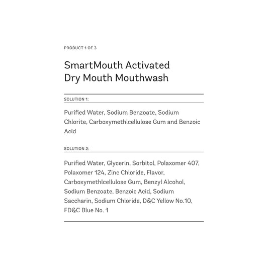 Smartmouth Activated Oral Rinse 3-Pack, Dry Mouth Rehydrating, Clinical Dds And Original, 16 Fl Oz Each