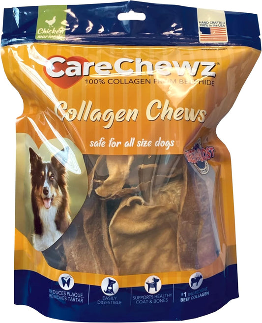 Pet Factory CareChewz Collagen Slices Dog Chew Treats - Chicken Flavor, 14 oz : Pet Supplies