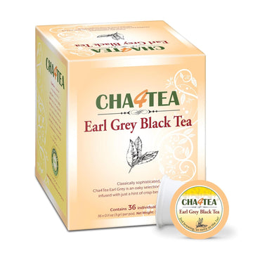 Cha4Tea 36-Count Earl Grey Tea Pods For Keurig K-Cup Brewers