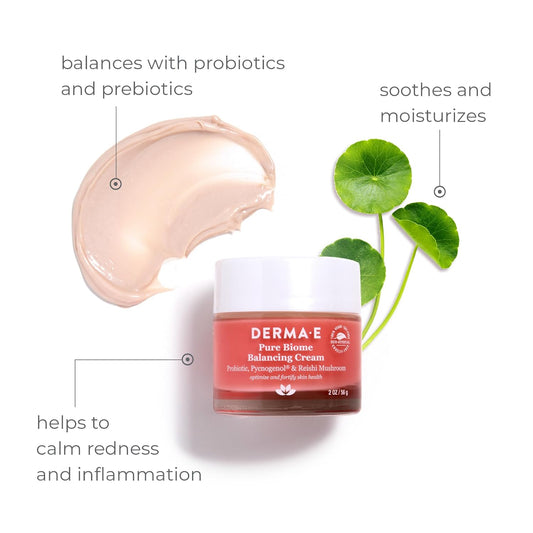 Derma E Pure Biome Balancing Cream, 2 Oz